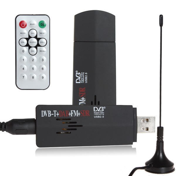 RTL-SDR / FM + DAB / DVB-T USB 2.0 Mini Digital TV Stick DVBT Dongle SDR z odbiornikiem tunera RTL2832U i R820T + zdalne sterowanie
