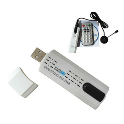 Cyfrowy tuner satelitarny DVB t2 USB Stick Tuner z anteną Zdalny odbiornik TV HD dla DVB-T2 / DVB-C / FM / DAB