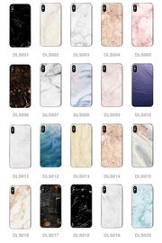 Luxury fashion waterproof marble case for iphone tempered glass phone cases back cover with OEM patterns and logo